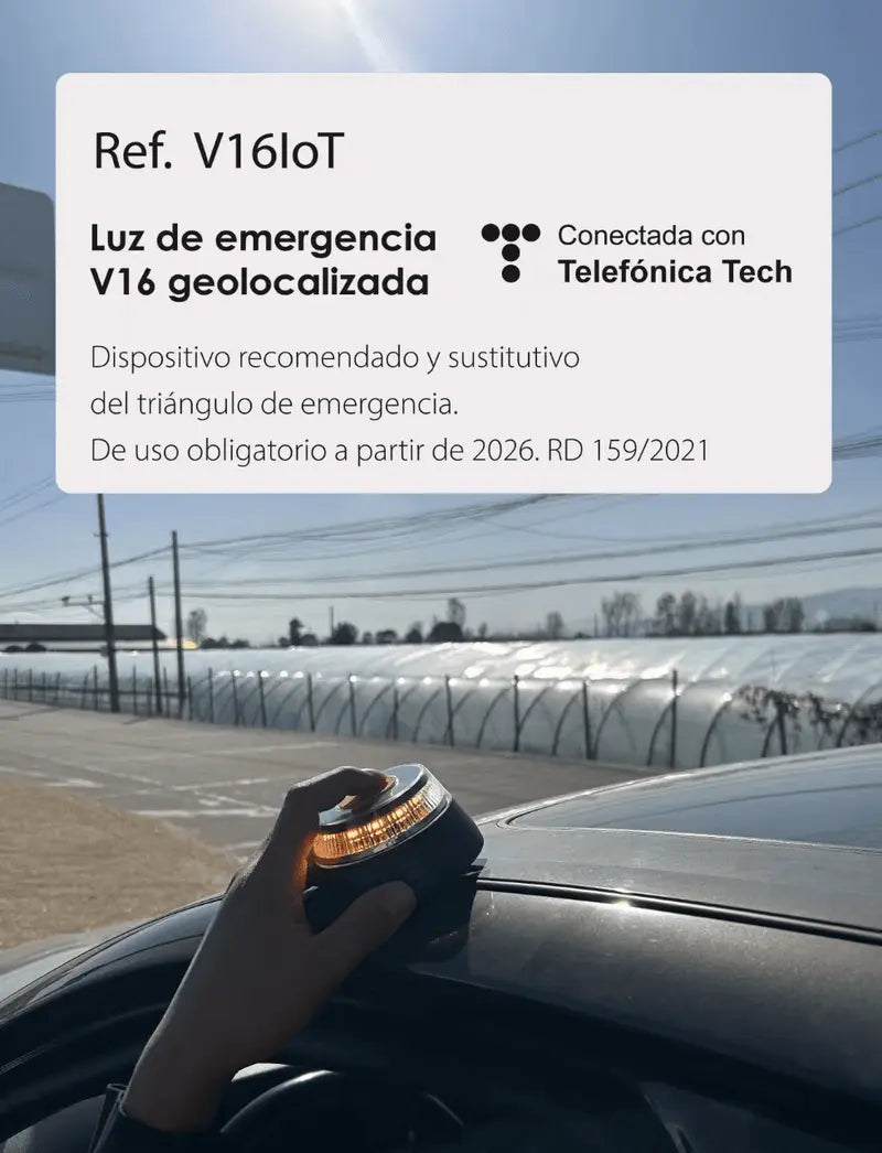DON FELIZ Luz de Emergencia para Coche Aprobada por DGT con Geolocalización