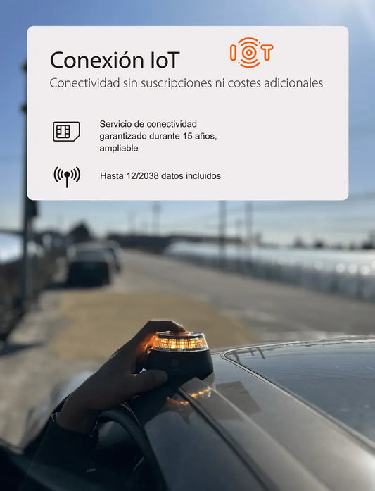 DON FELIZ Luz de Emergencia para Coche Aprobada por DGT con Geolocalización