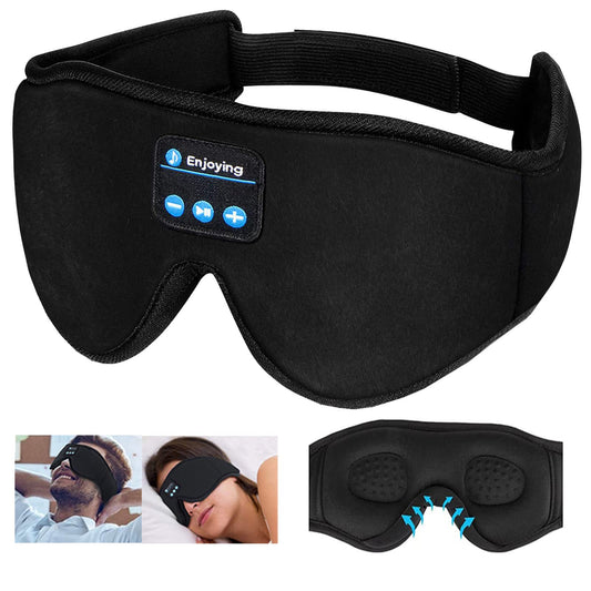 Antifaz para dormir 3D con auriculares inalámbricos.