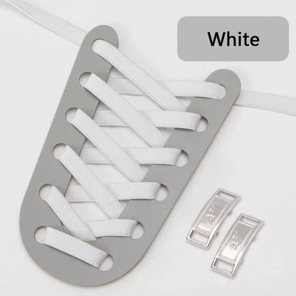 Cordones elásticos sin nudos con cierre magnético, planos y ajustables.