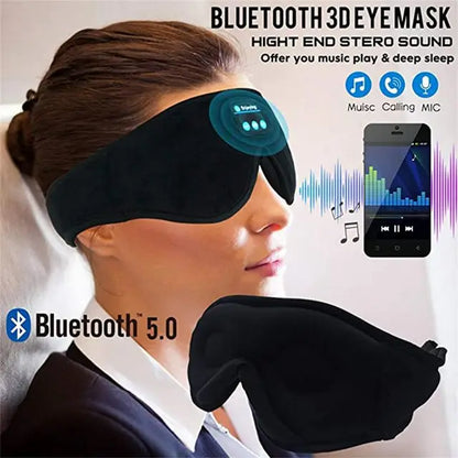 Antifaz para dormir 3D con auriculares inalámbricos.