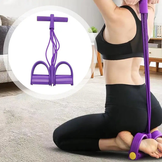 Bandas elásticas de ejercicio de yoga con pedal de 6 tubos
