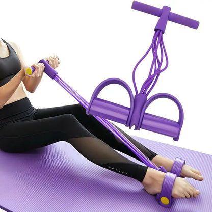 Bandas elásticas de ejercicio de yoga con pedal de 6 tubos