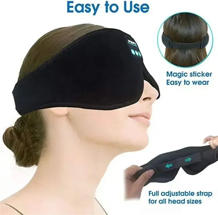 Antifaz para dormir 3D con auriculares inalámbricos.