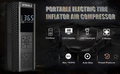 Inflador de Neumáticos Portátil Compresor de Aire