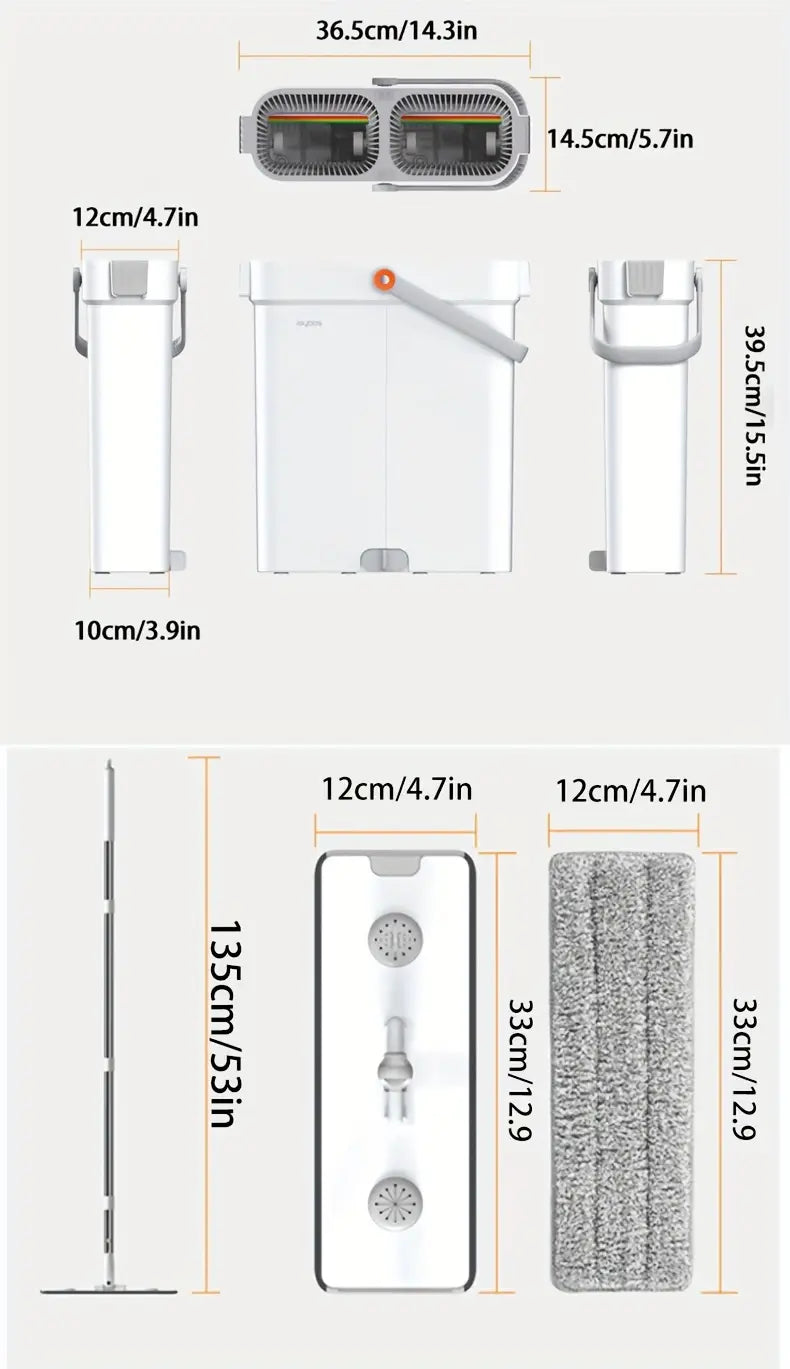 Fregona con microfibra con cubo