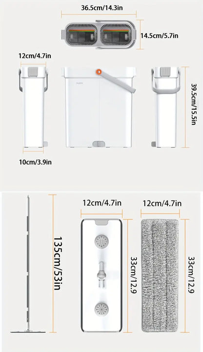 Fregona con microfibra con cubo